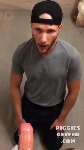 On his knees in the stairwell