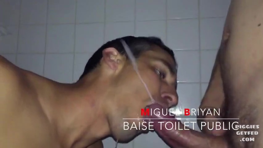 Use the slut at the public toilet