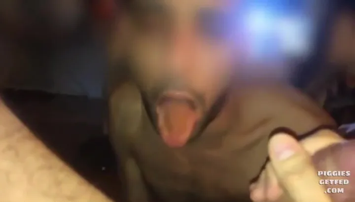 French stud feeds his toilet slave