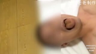 Gulping down his shit