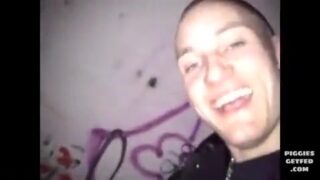Sexy dom forces sub to eat his shit