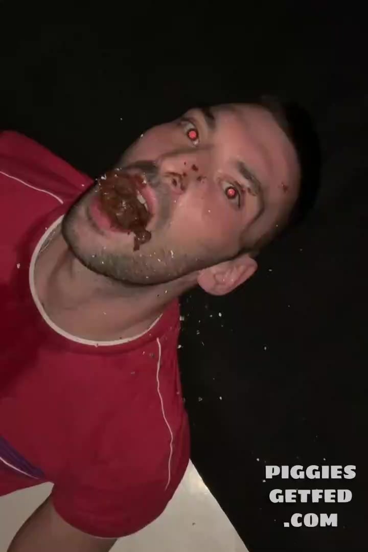 Italian slave Mirko Mainetti chewing mouthfull of shit