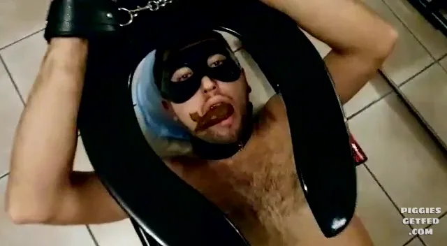 Scat slave fed and smeared