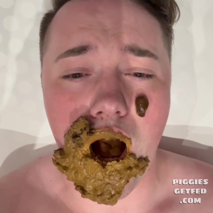 Fag takes two lads piss and shit